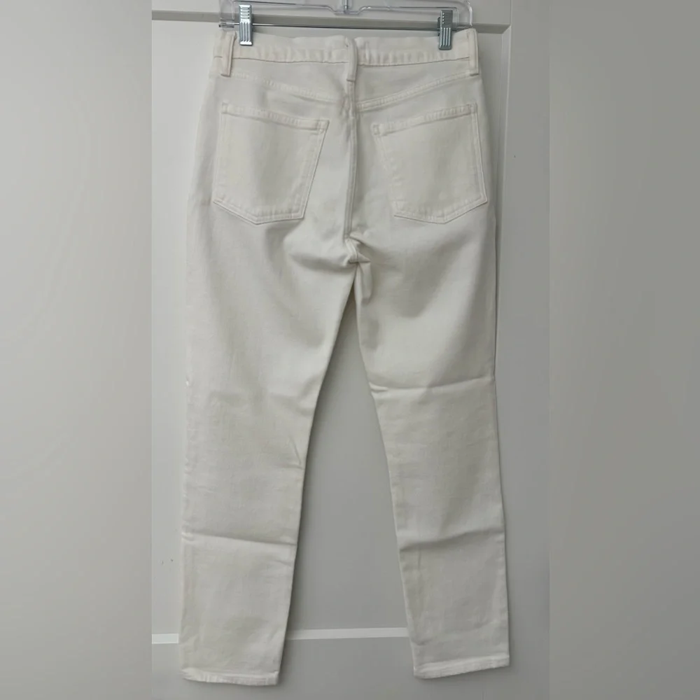Agolde Willow Mid-Rise Slim Cut White Jeans - Picture 2 of 8